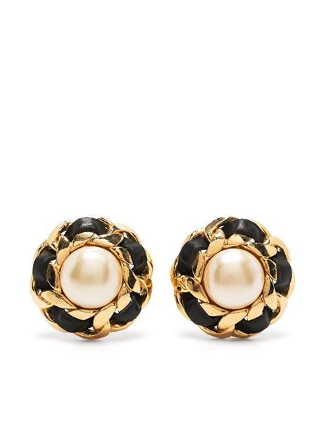 chanel pearl earrings singapore|pre owned chanel earrings.